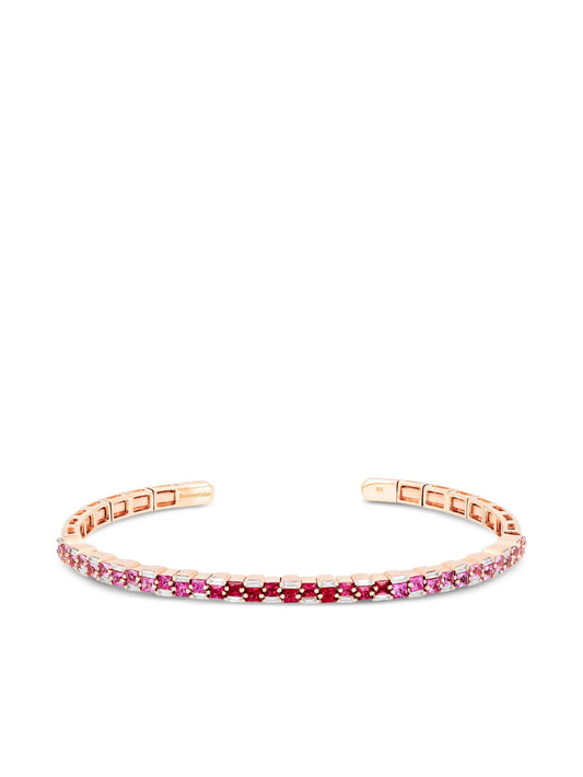 18K rose gold multi-stone bangle