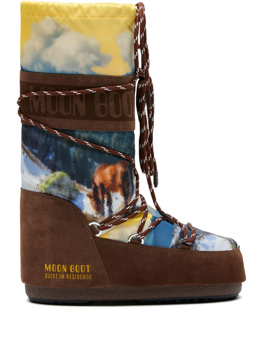 x Guest In Residence landscape-print boots