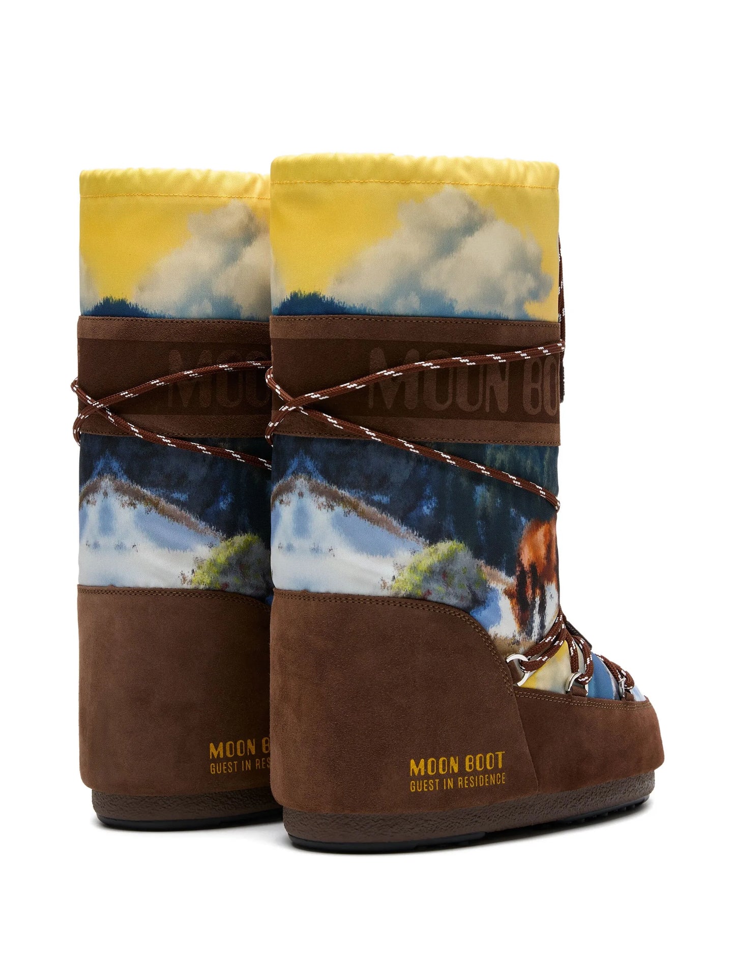 x Guest In Residence landscape-print boots
