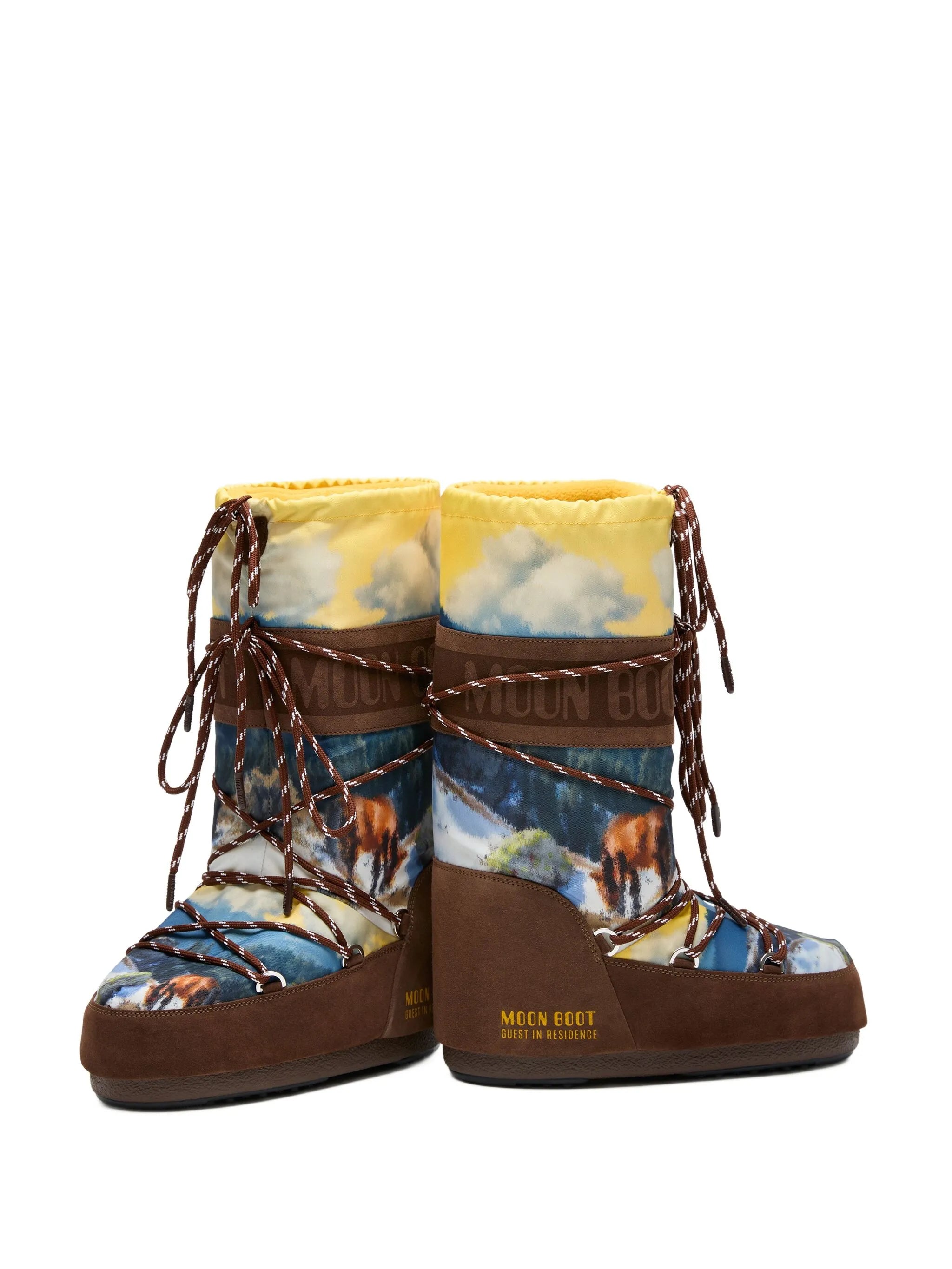 x Guest In Residence Icon landscape-print boots