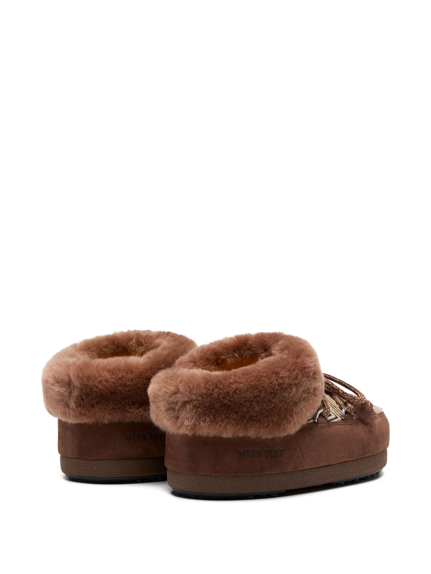 Chalet fur-lined herringbone mules