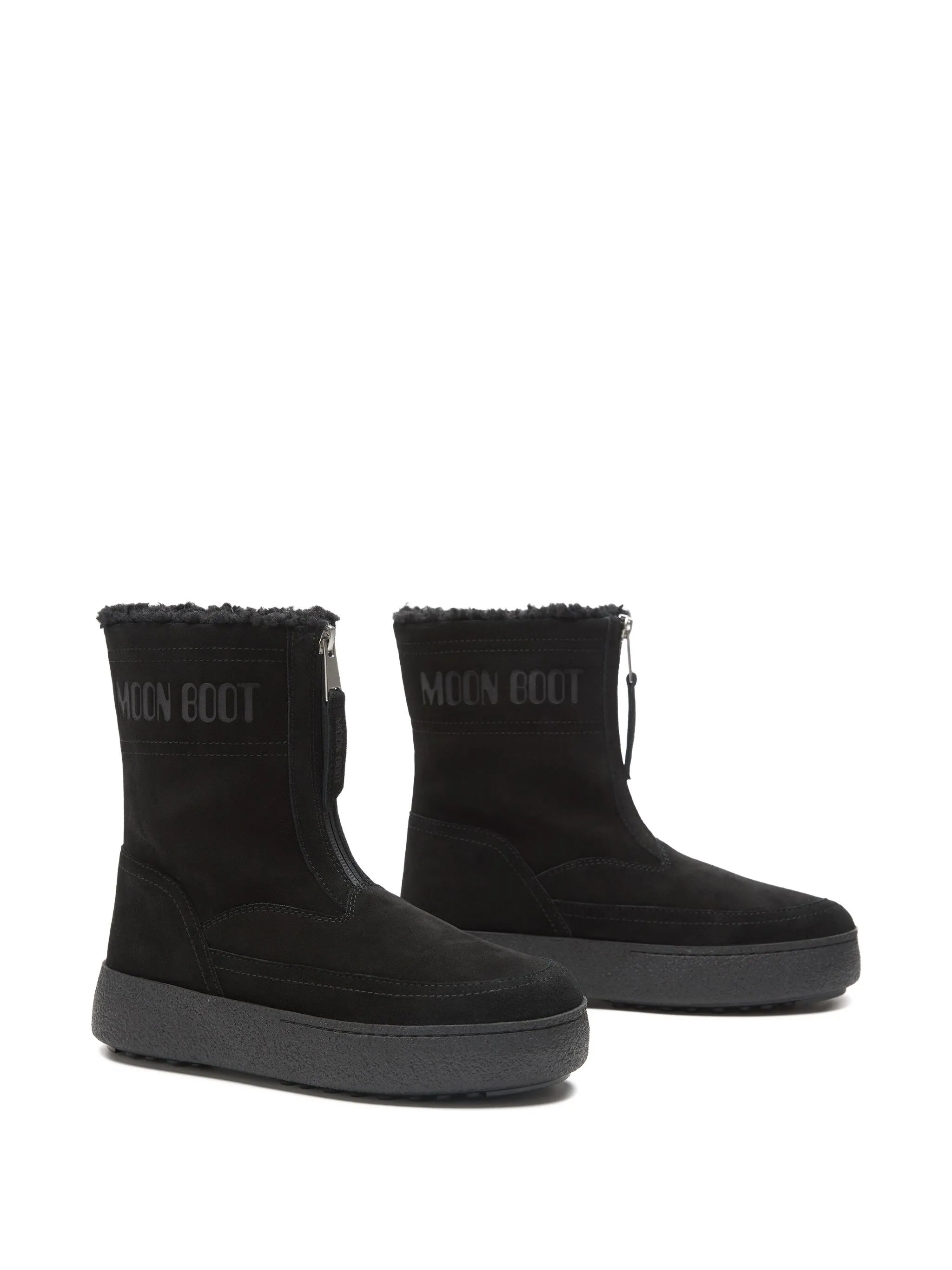 LTrack Lara zip-front shearling boots