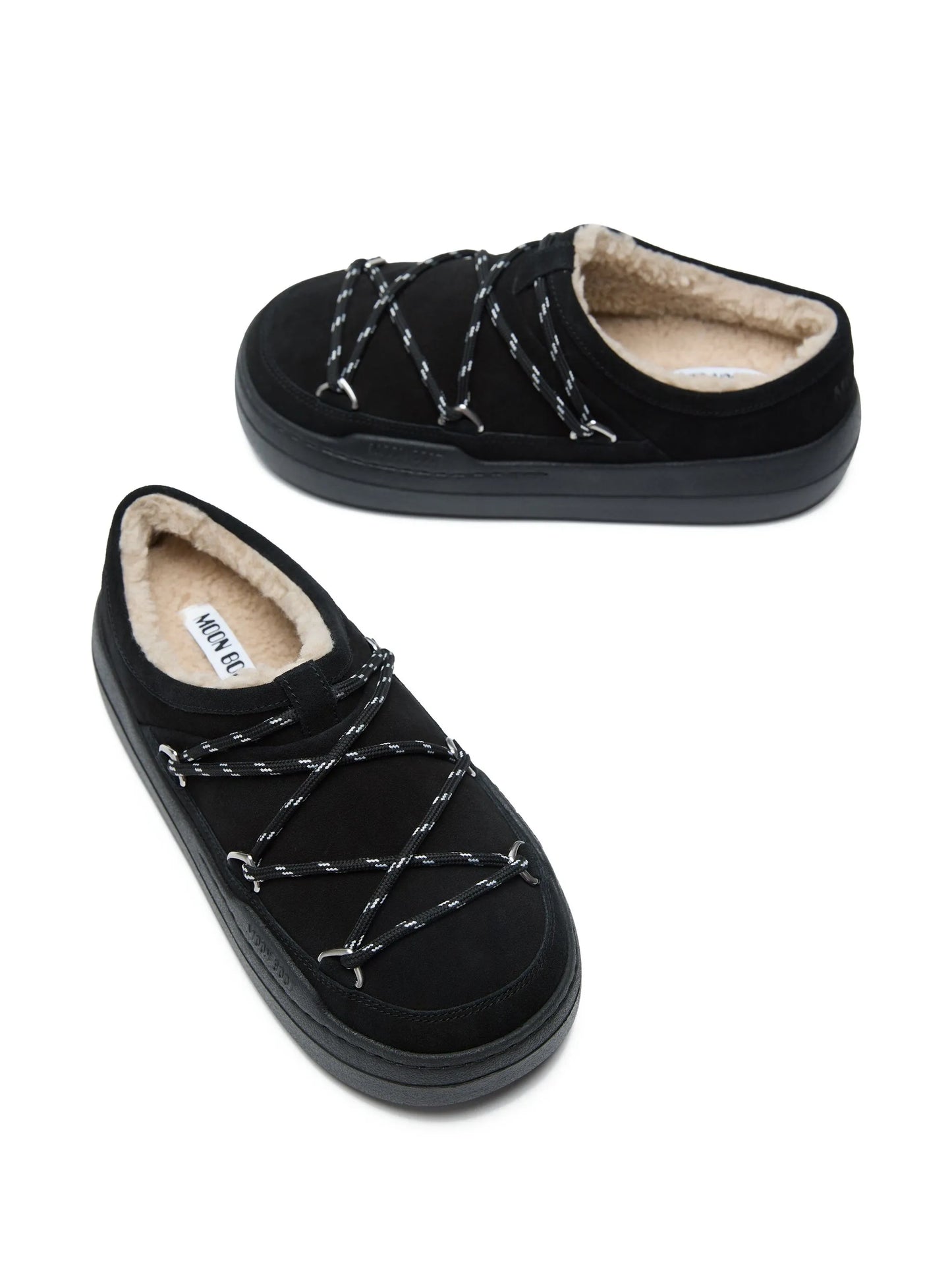 Park lace-detail shearling slippers