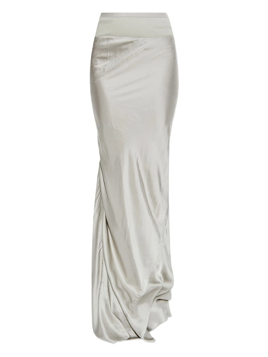 ribbed-waistband skirt