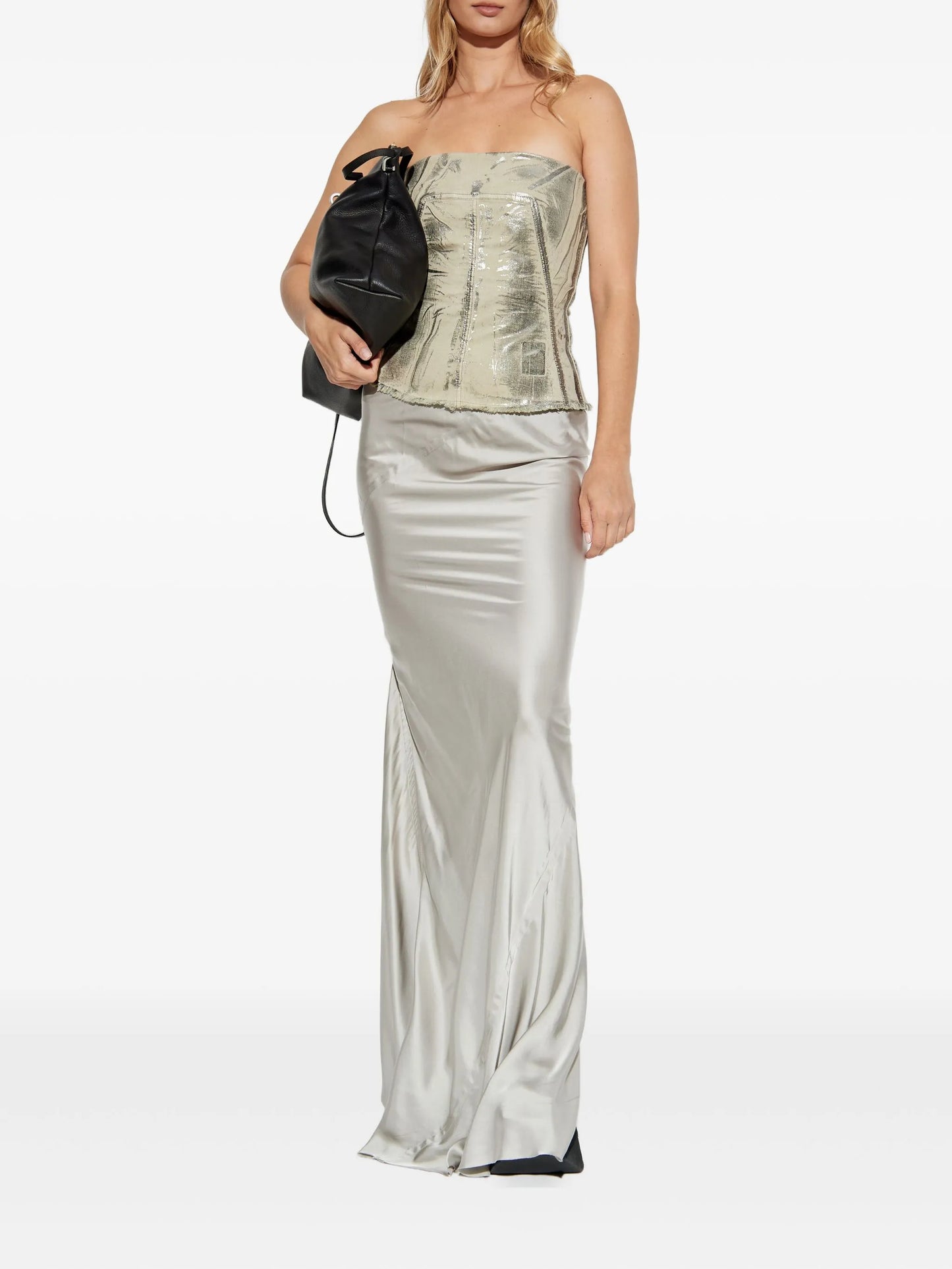ribbed-waistband skirt