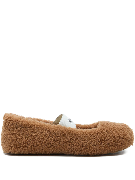 shearling ballerinas