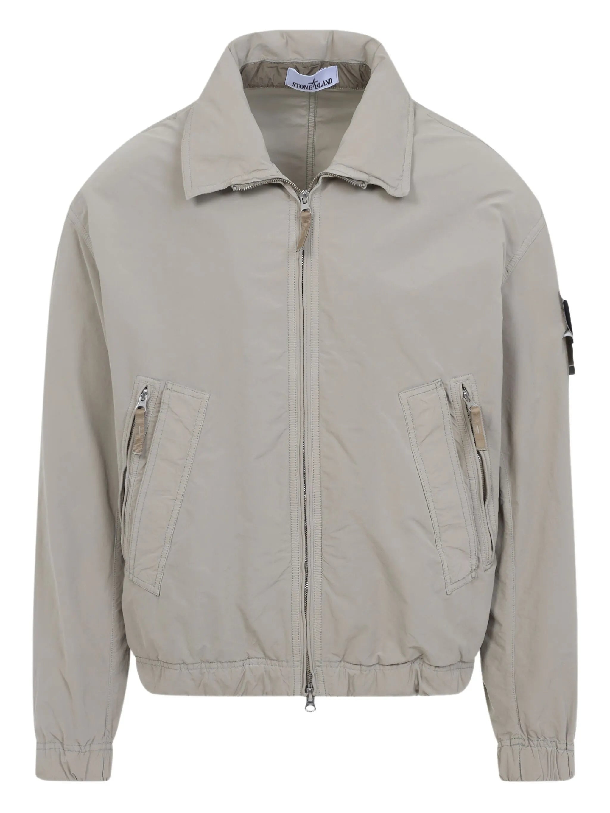 zip-fastening bomber jacket