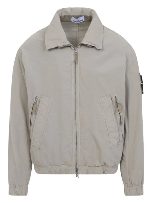 zip-fastening bomber jacket