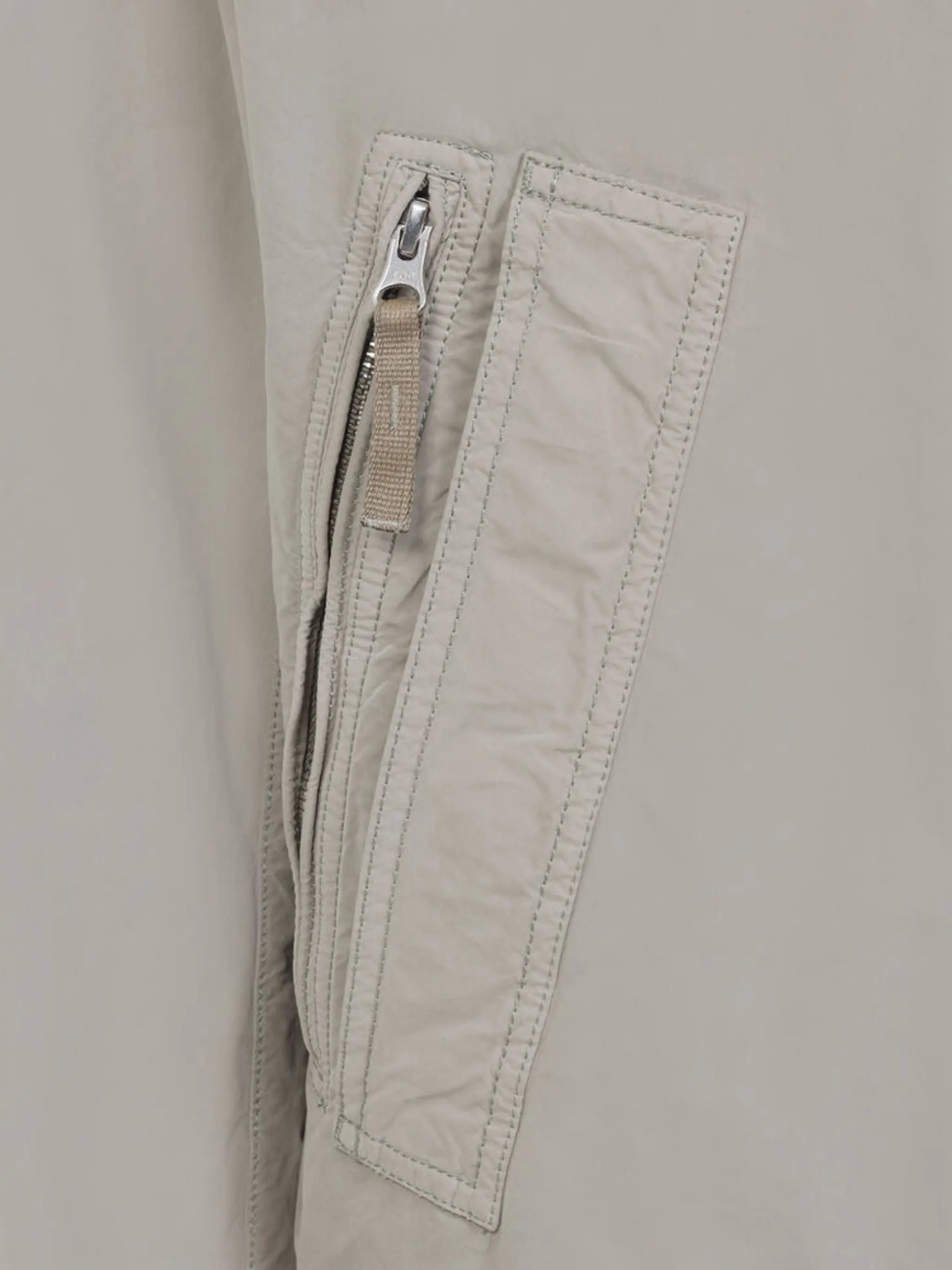 zip-fastening bomber jacket