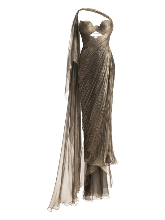 Yasmine one-shoulder midi dress