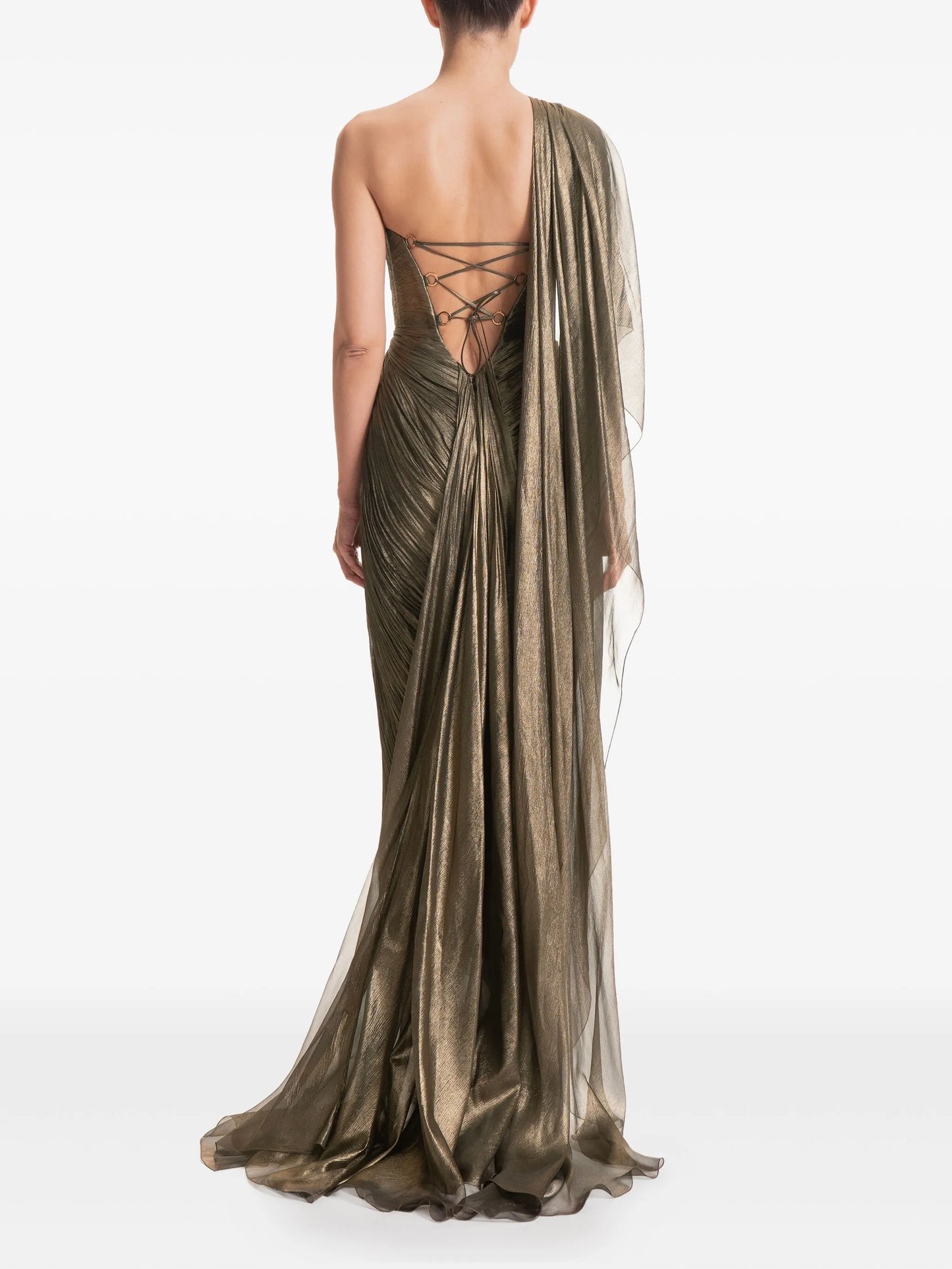 one-shoulder midi dress