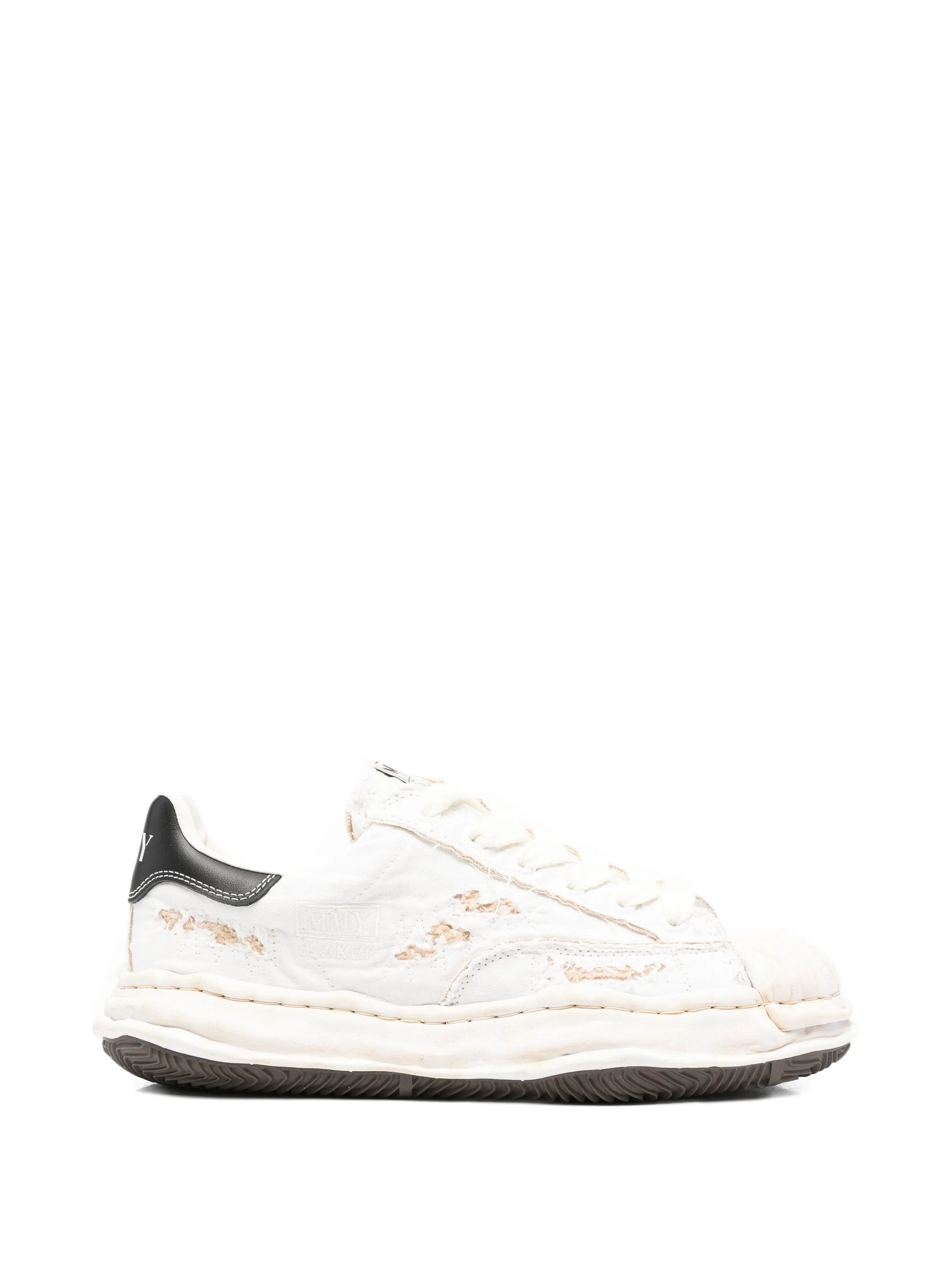ripp-effect lace-up sneakers