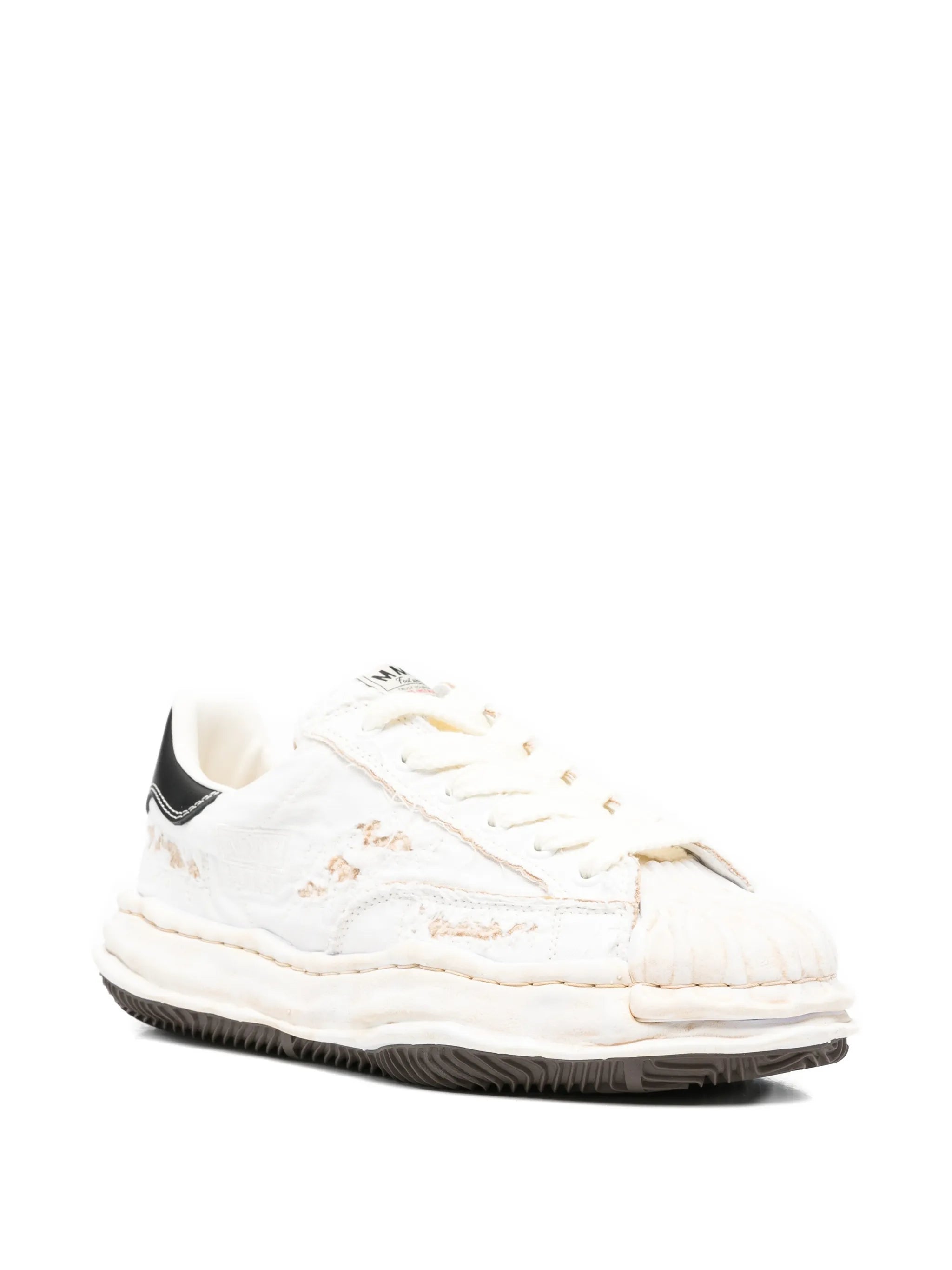 ripp-effect lace-up sneakers