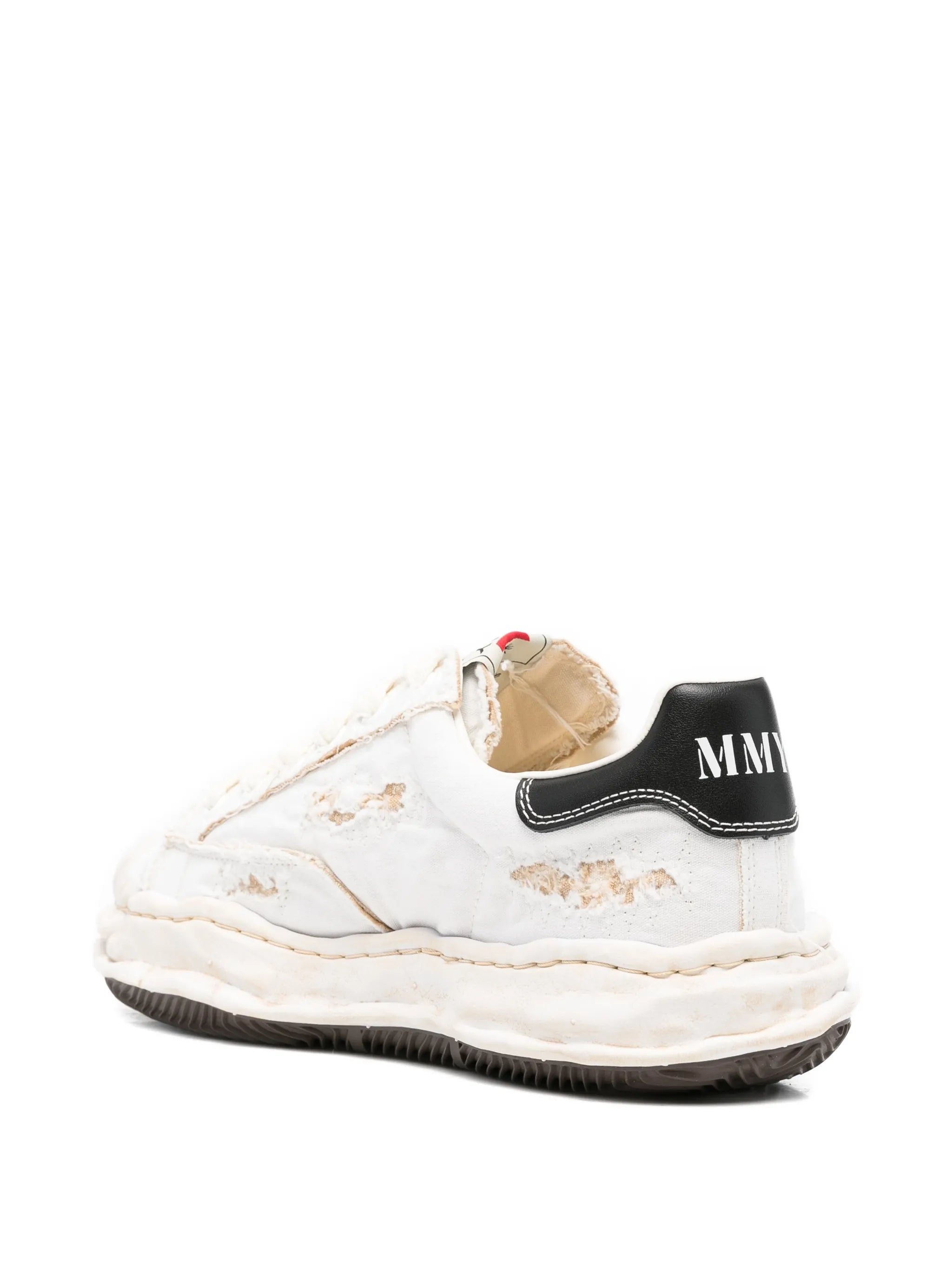 ripp-effect lace-up sneakers