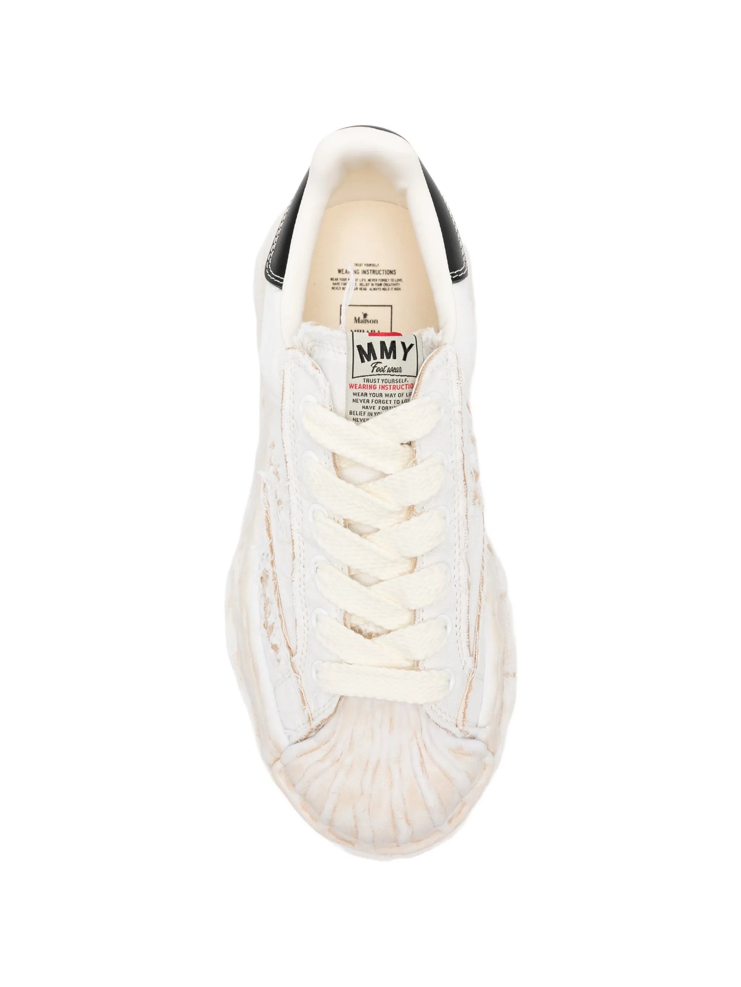 ripp-effect lace-up sneakers