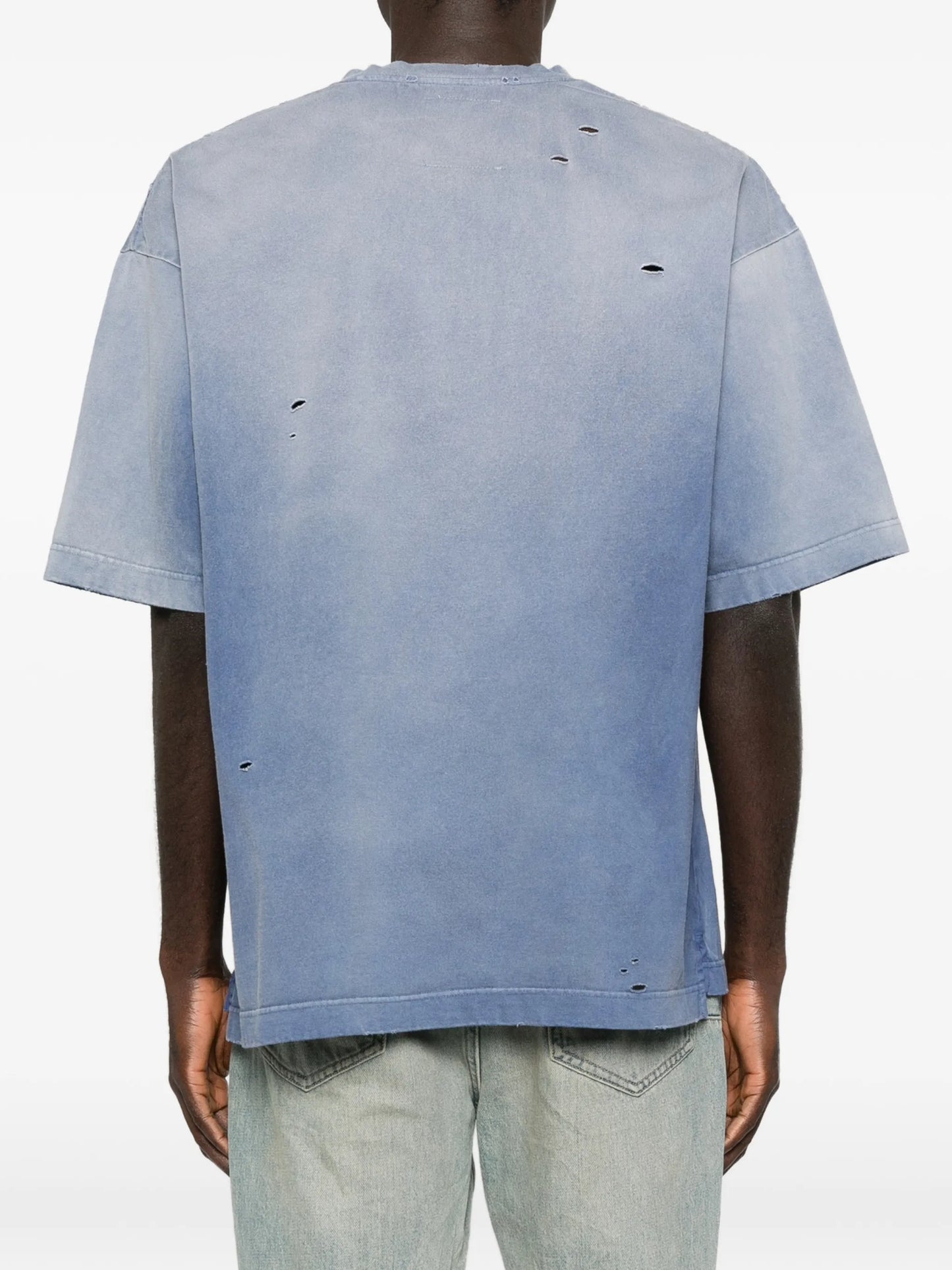 distressed pocket V-neck T-shirt