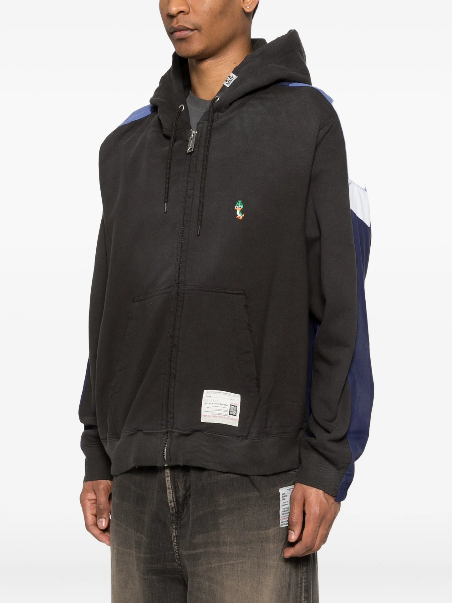 zip-up panelled jacket