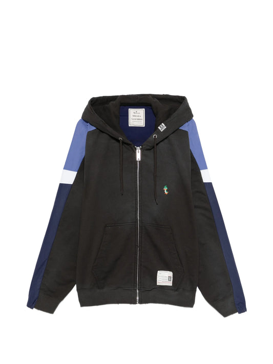 zip-up panelled jacket