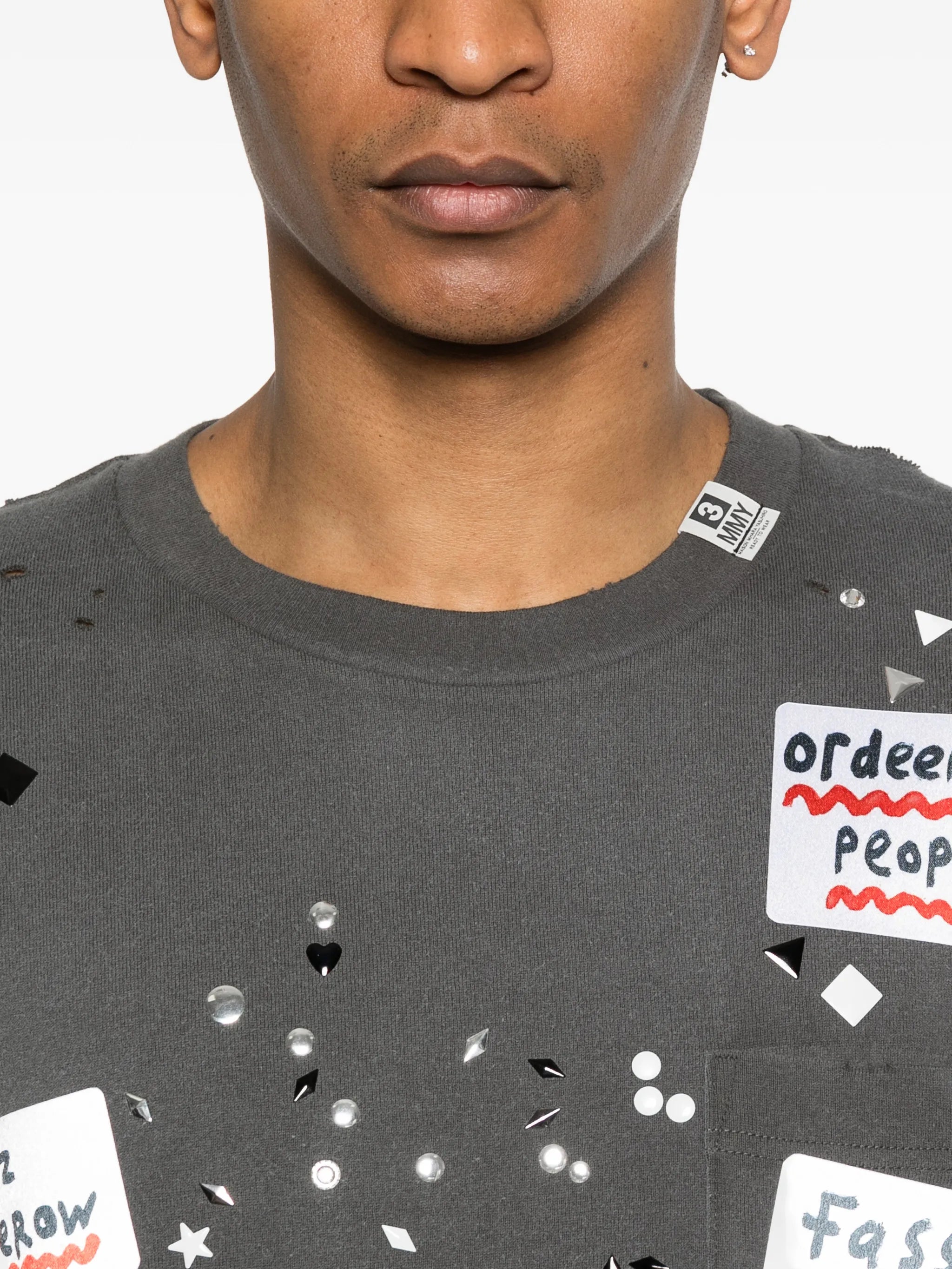 sticker-embellished T-shirt