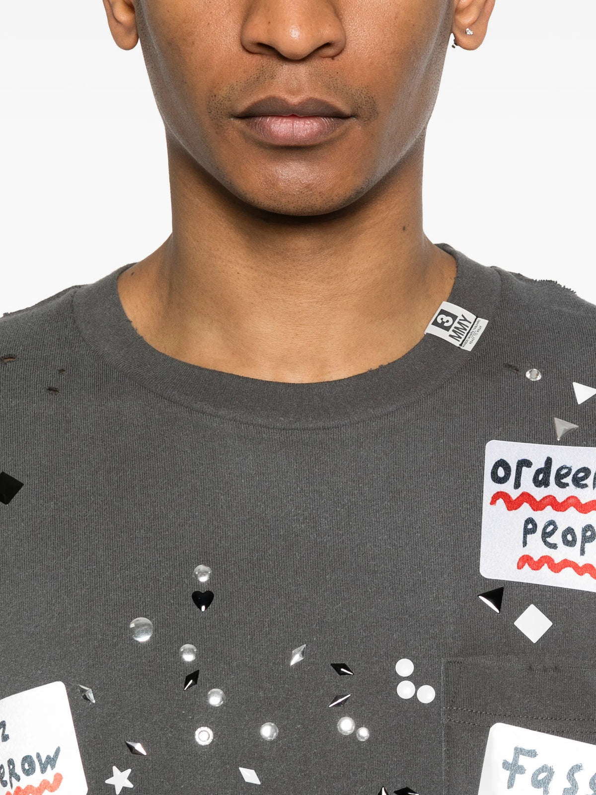 sticker-embellished T-shirt