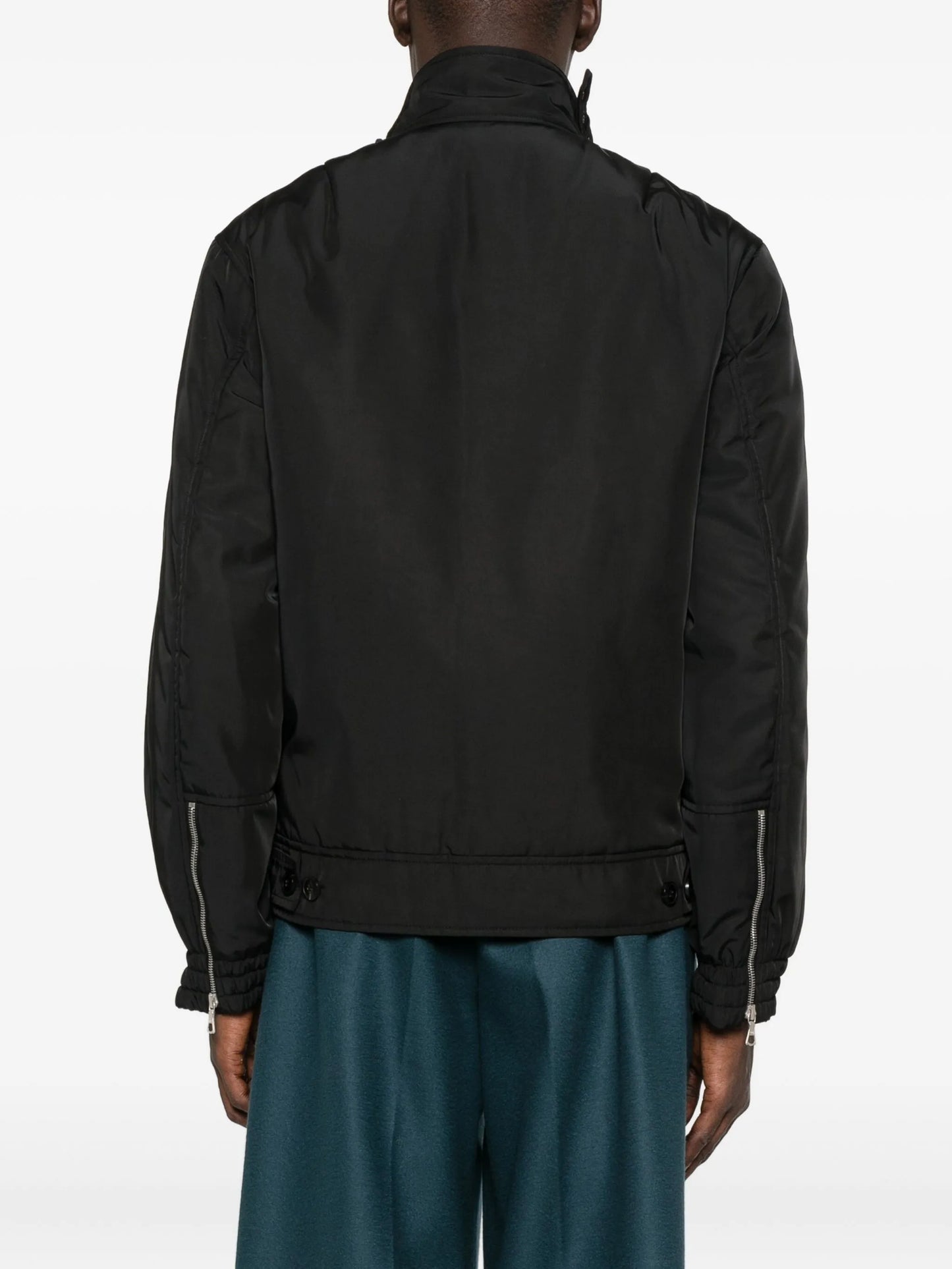 flap-pocket zip-front jacket