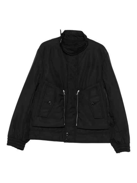 flap-pocket zip-front jacket