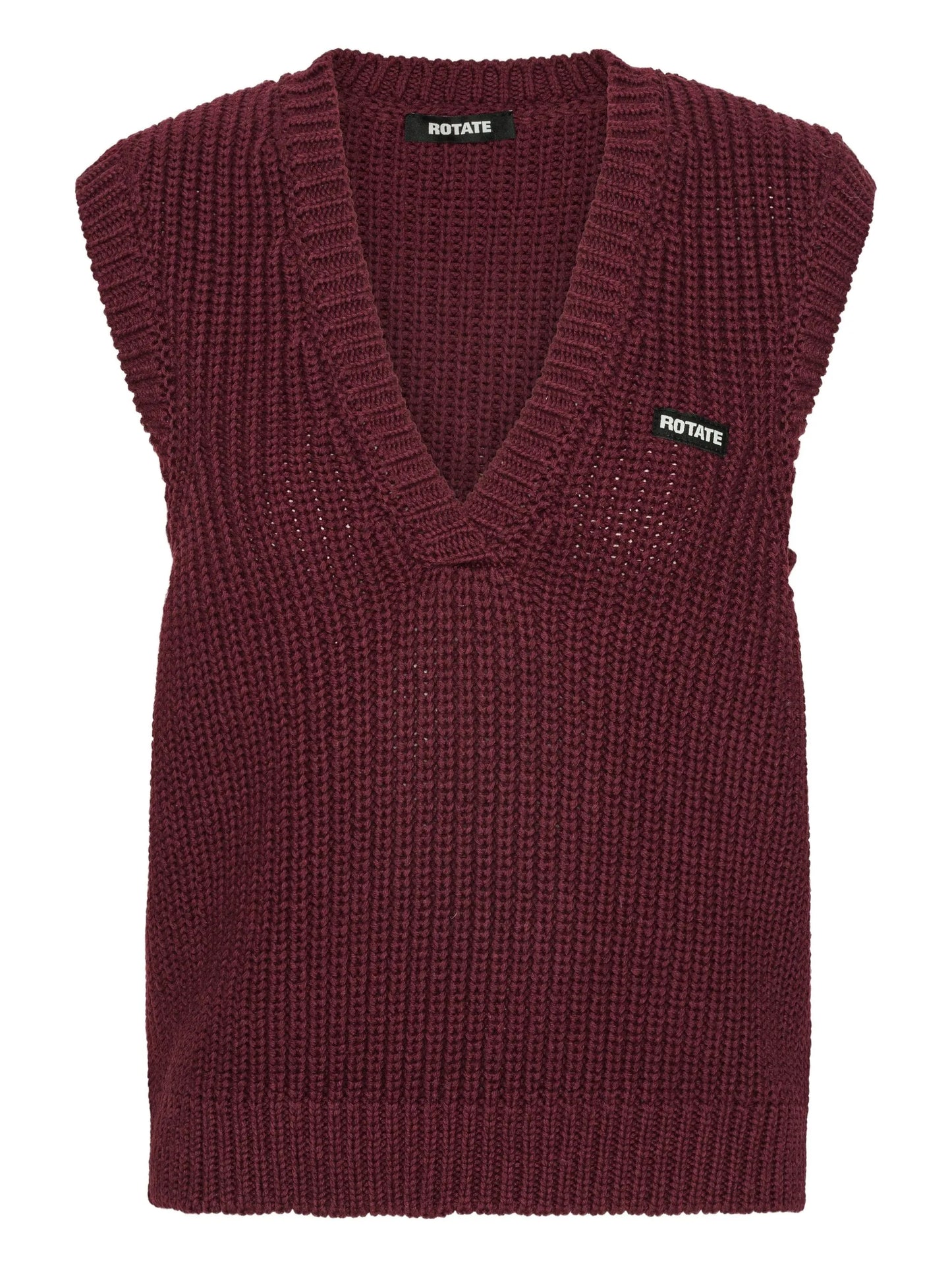 V-neck knitted vest