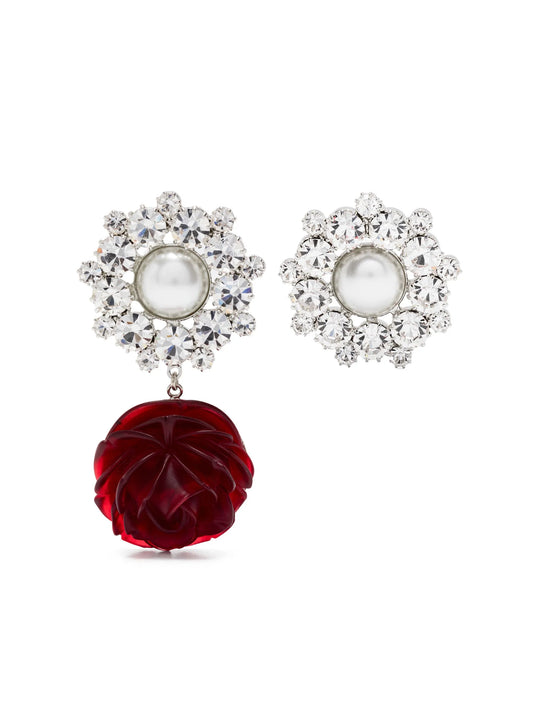 rose crystal-embellished earrings