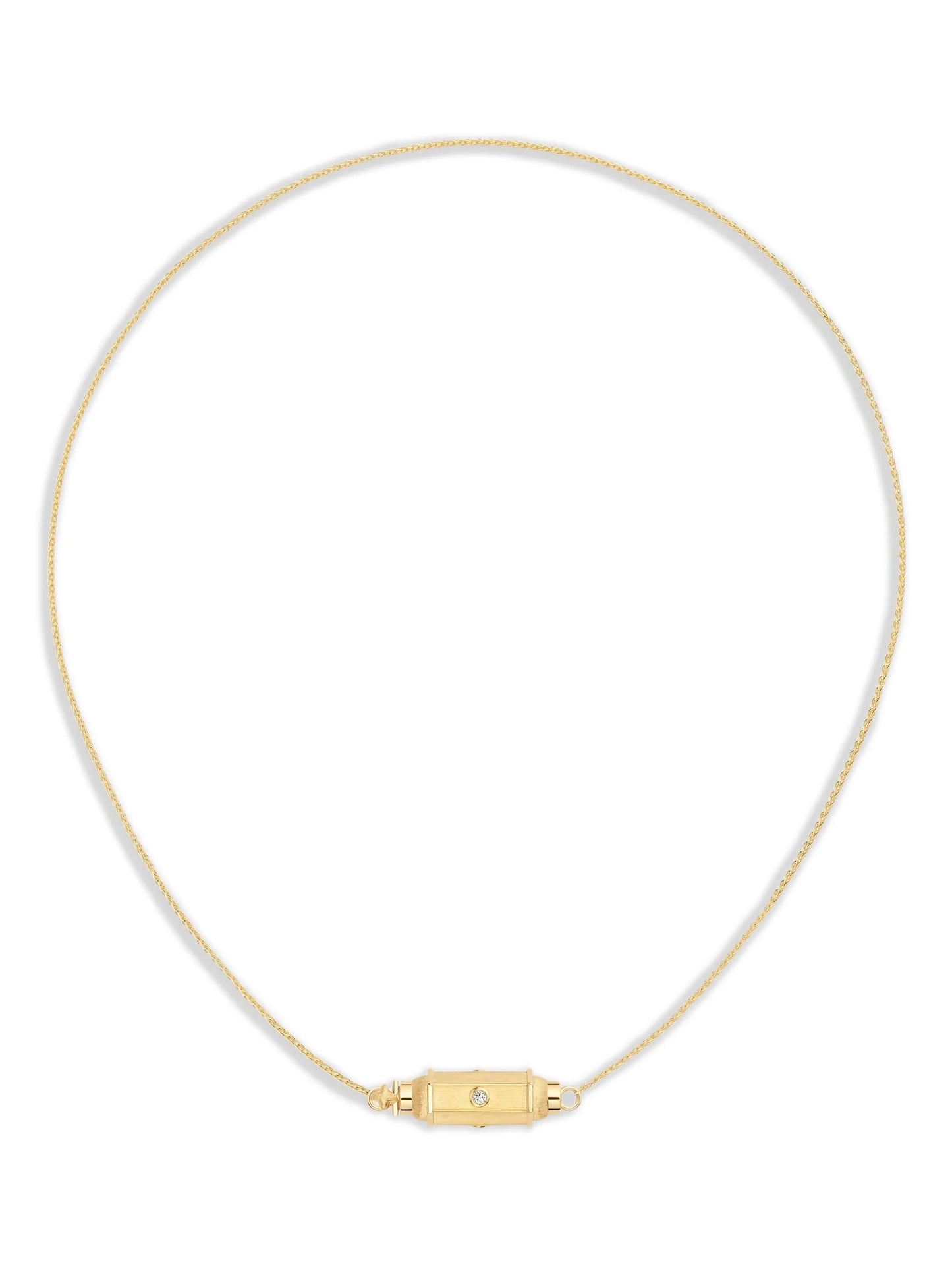 18K yellow gold Micro Coco diamond necklace