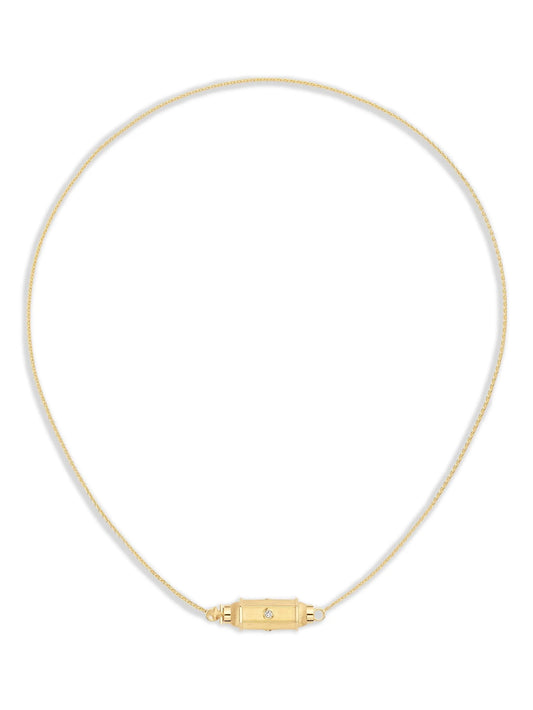 18K yellow gold Micro Coco diamond necklace