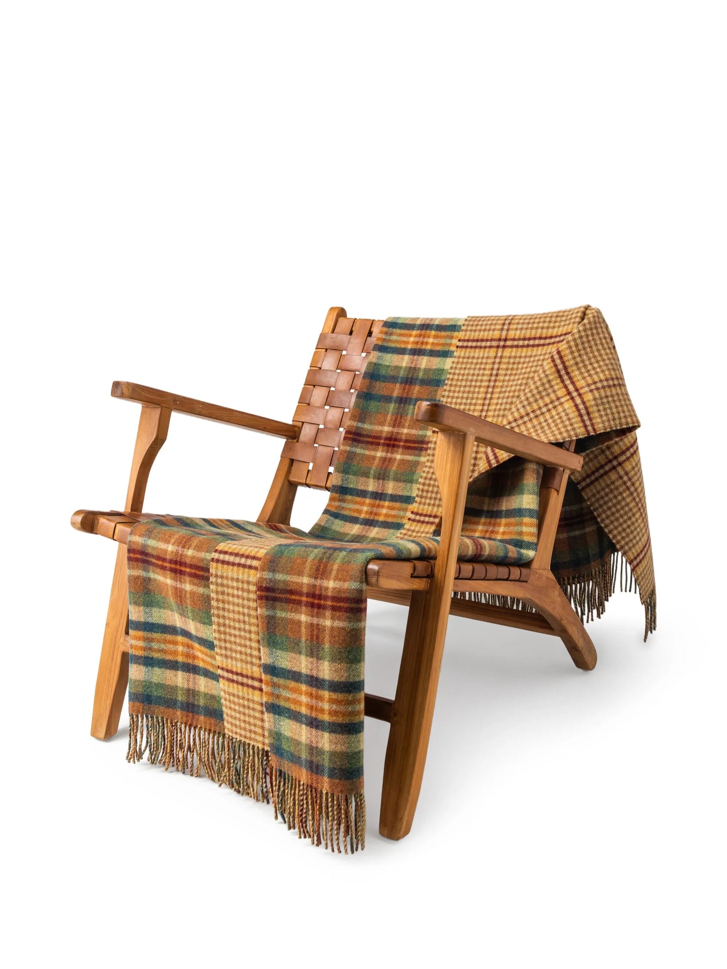 reversible checked throw