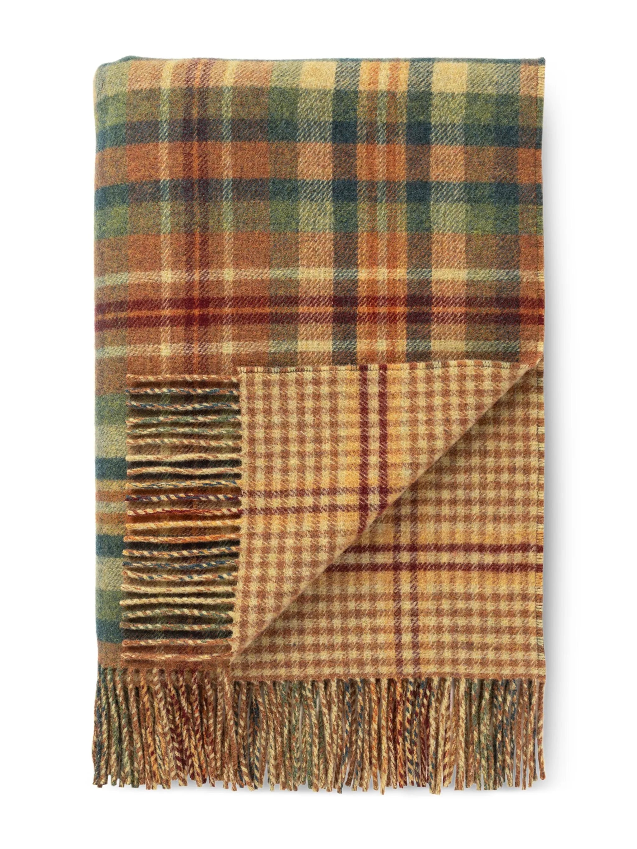 reversible checked throw