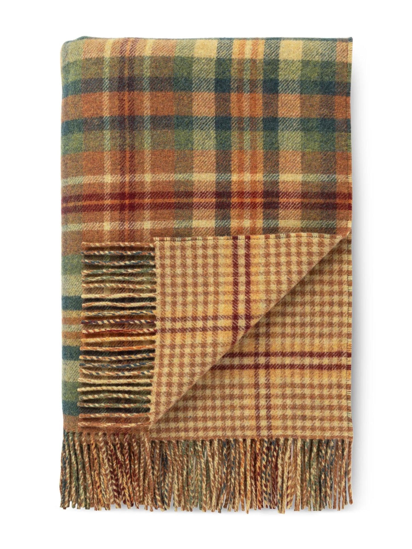 reversible checked throw