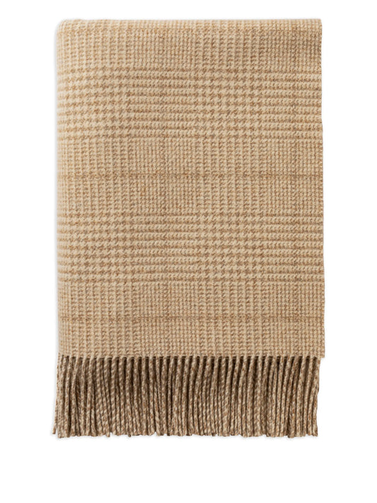 checked tweed throw