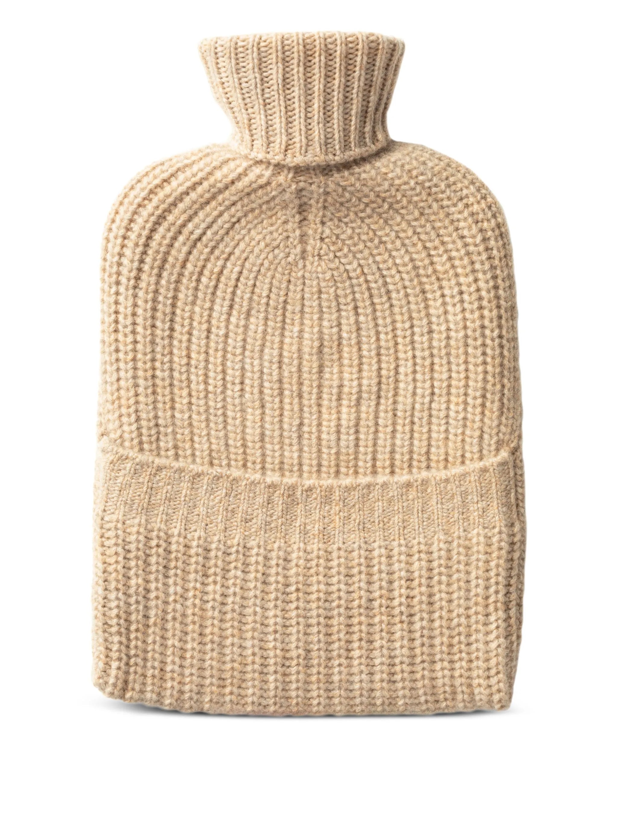 ribbed-knit hot water cover
