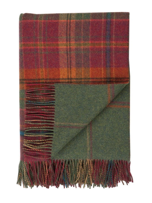 reversible checked throw
