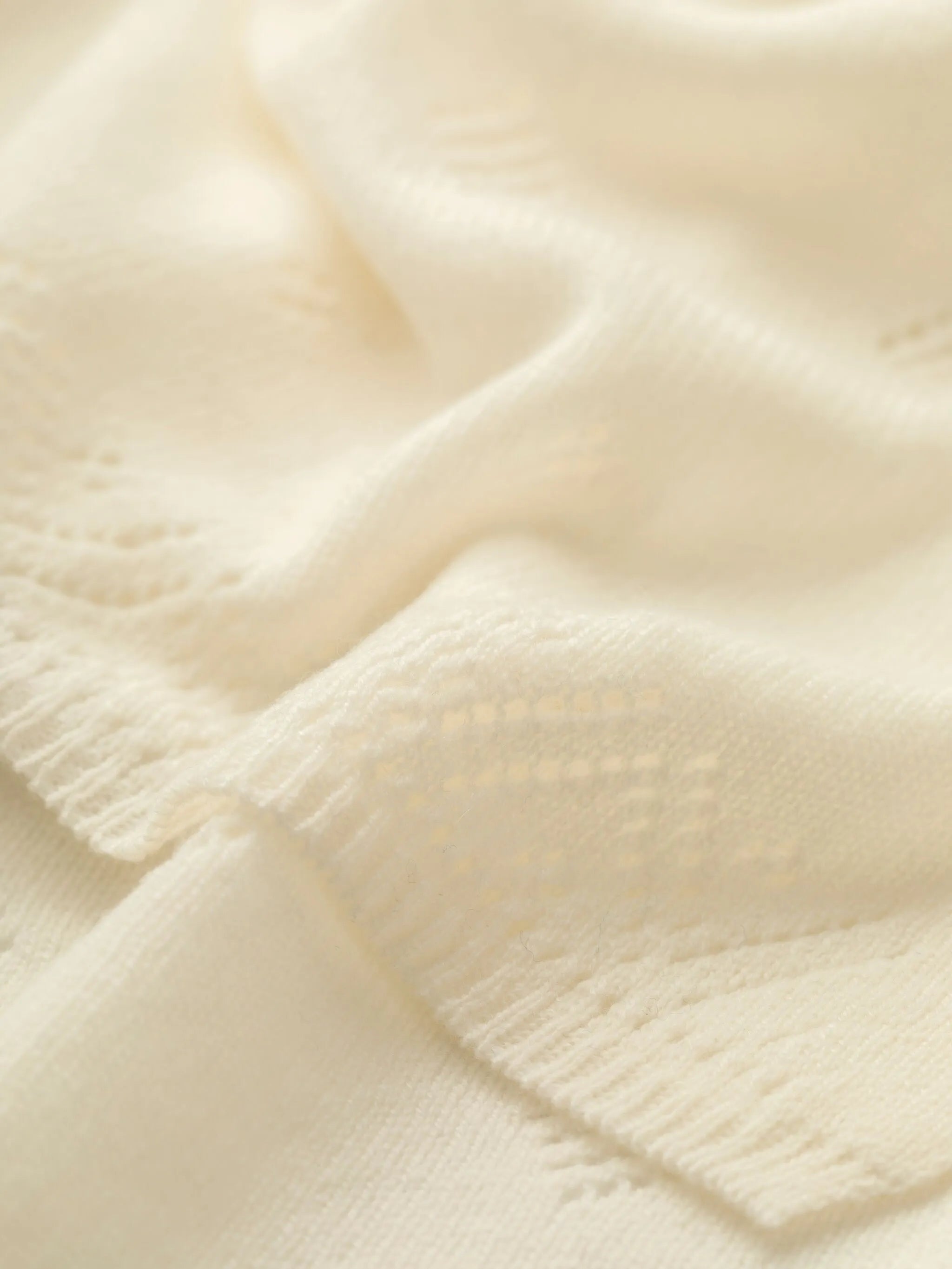 pointelle-knit blanket