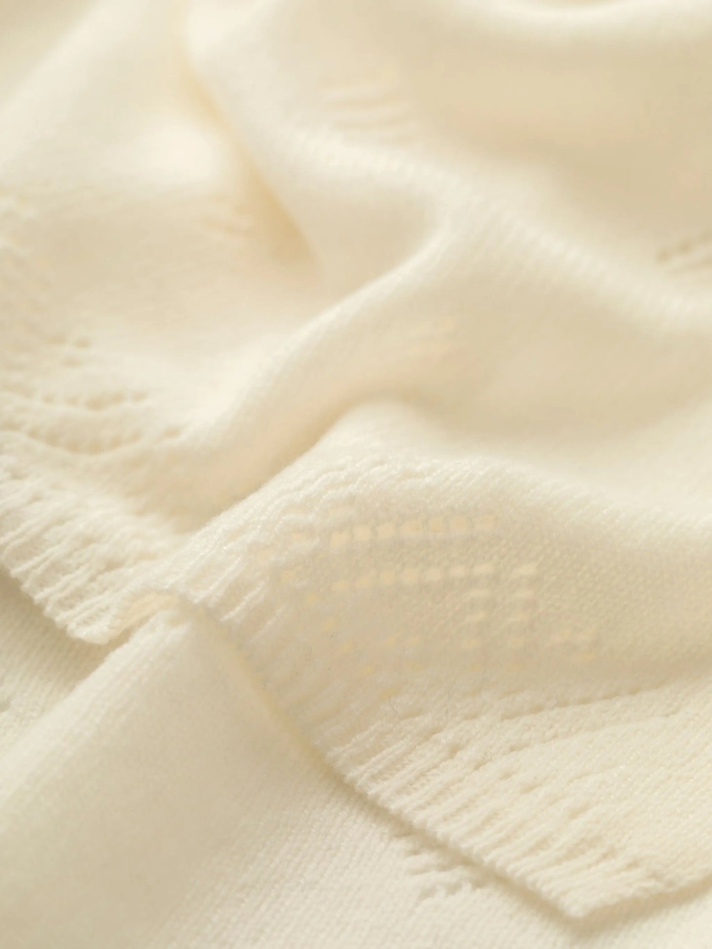 pointelle-knit blanket