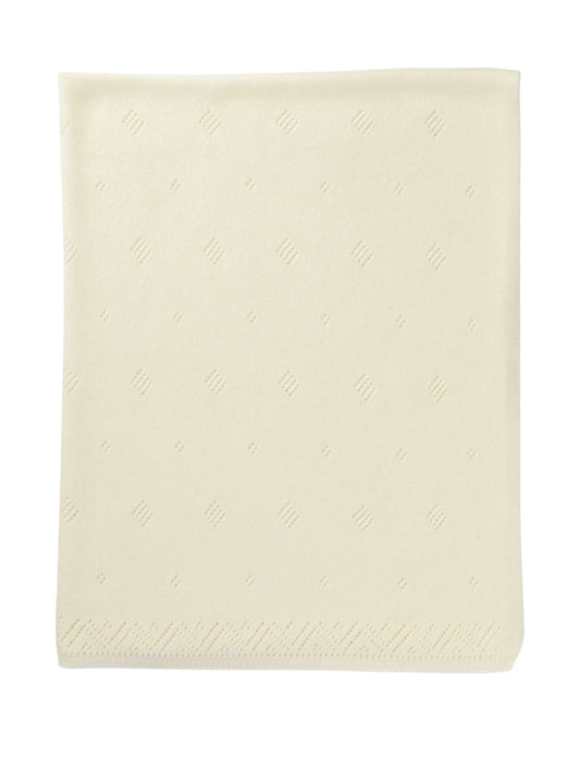 pointelle-knit blanket