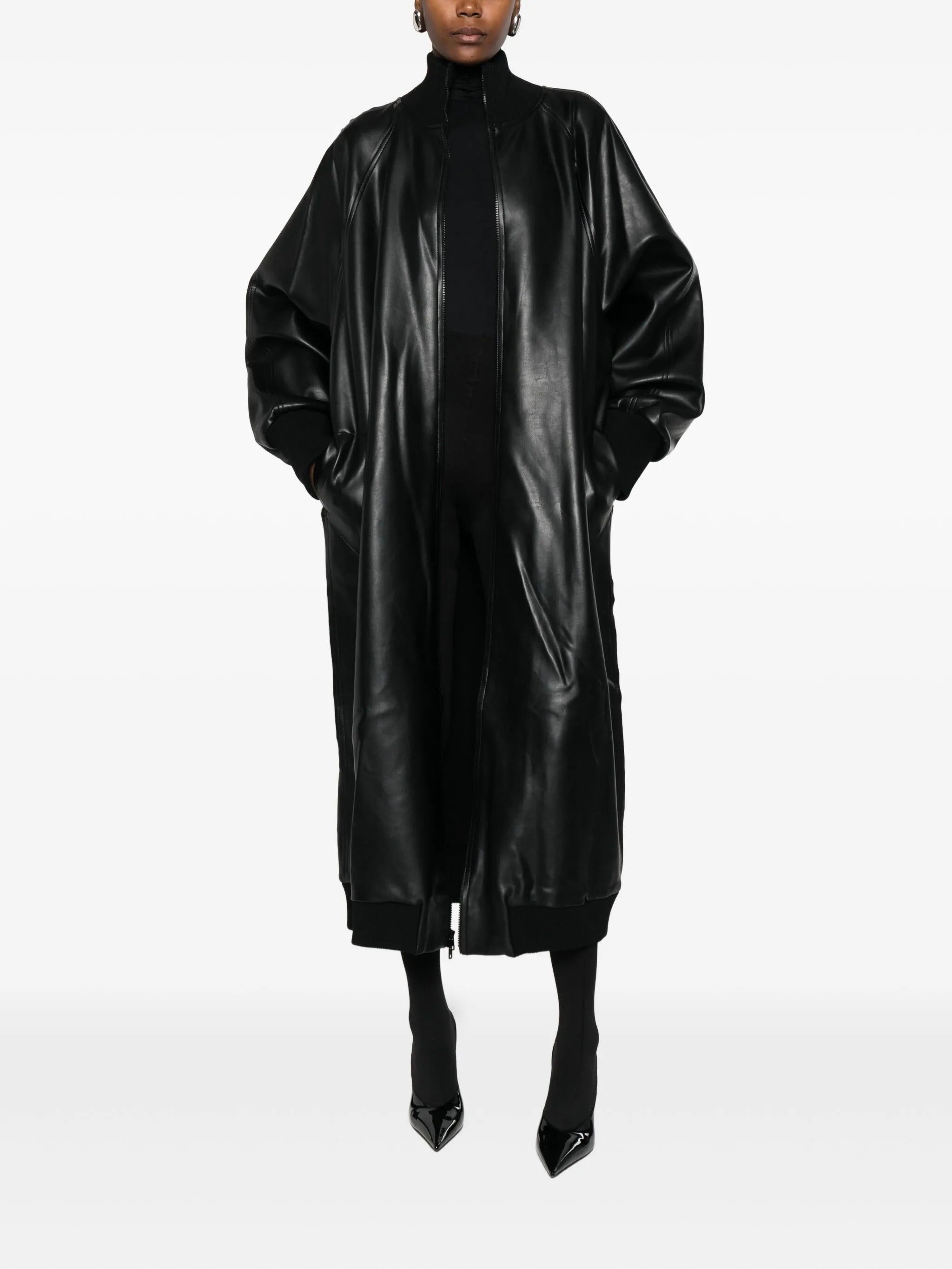 zip-up oversized jacket