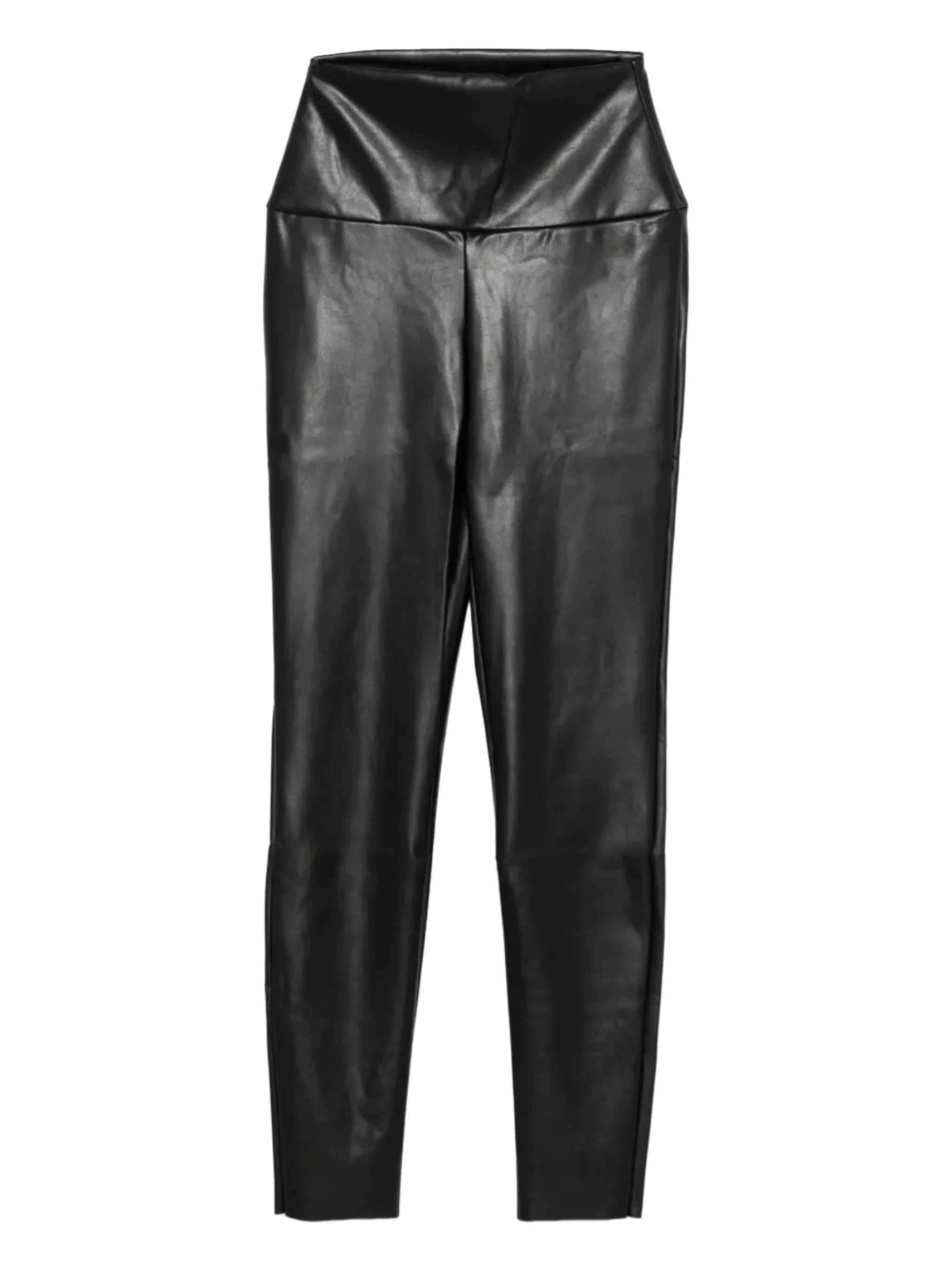 faux-leather leggings