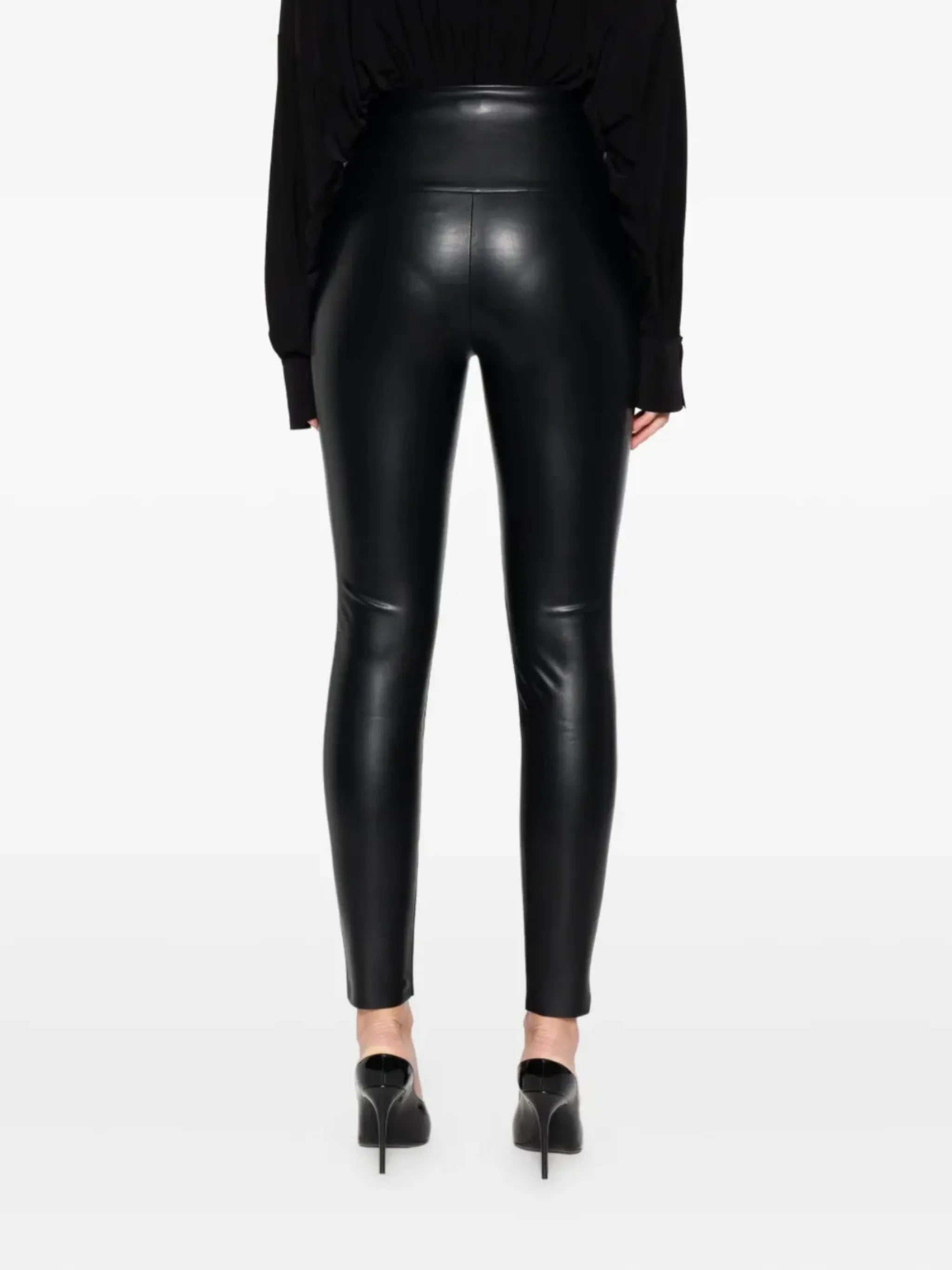 faux-leather leggings