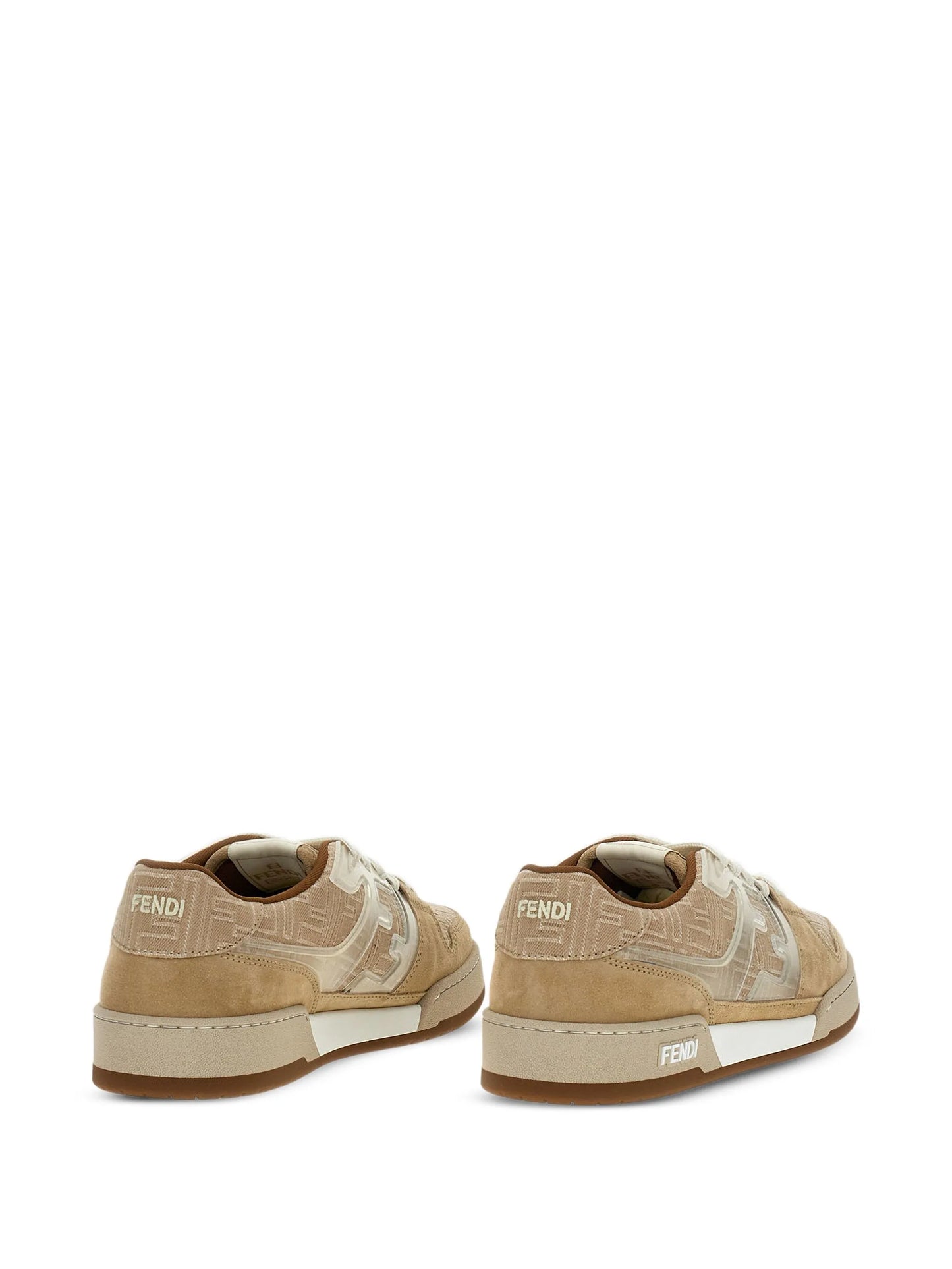 Match  leather low-top sneakers