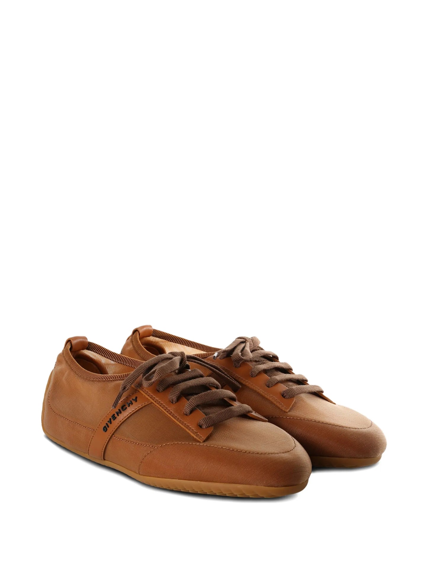 lace-up panelled trainers