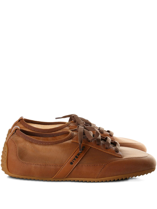 lace-up panelled trainers