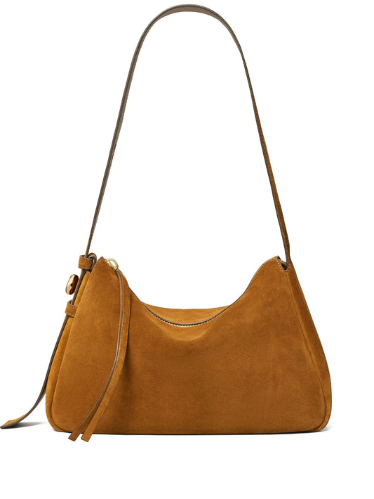 Romy suede shoulder bag