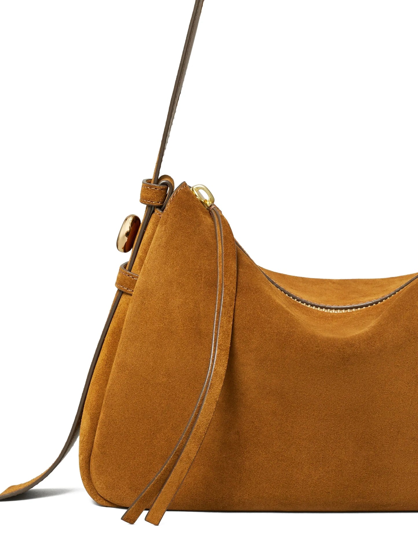 Romy suede shoulder bag