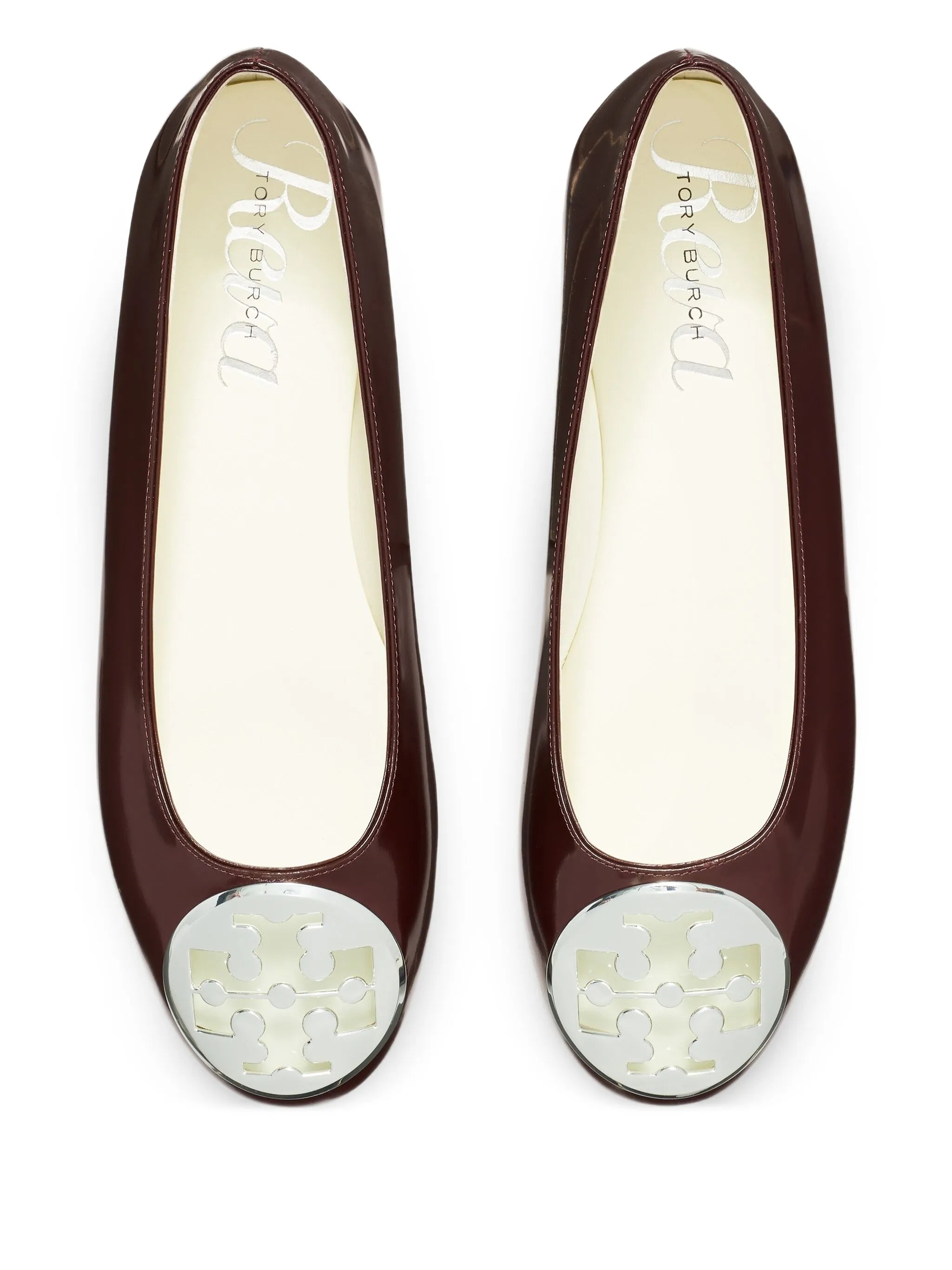 logo-plaque ballet flats