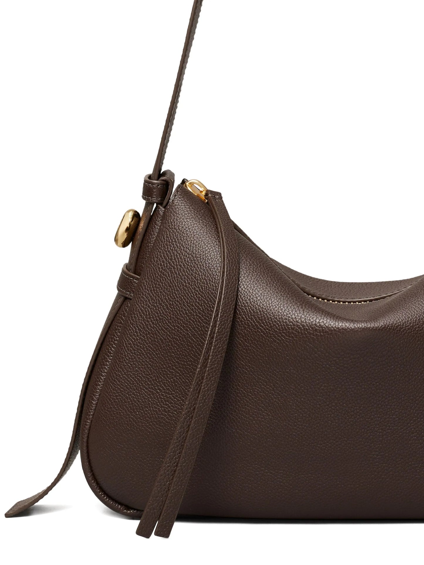 zip-fastening flap shoulder bag