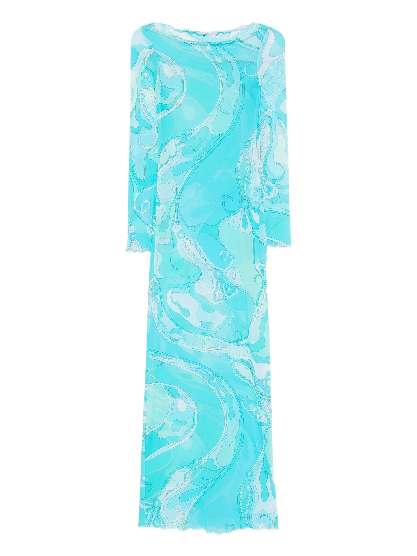 Orchidee-print maxi dress